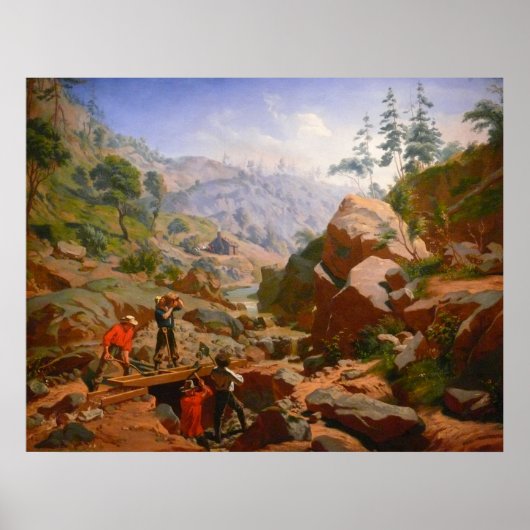 Miners in de Sierras - 1851/1852 Poster (Voorkant)
