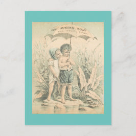 Miners zeep gebruiken briefkaart