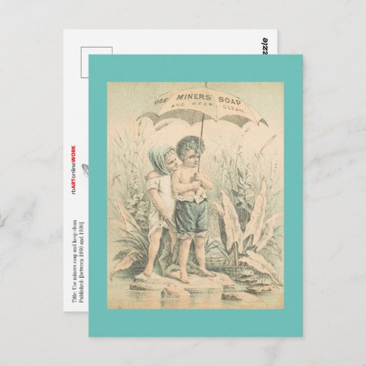 Miners zeep gebruiken briefkaart (Voorkant / Achterkant)