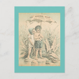 Miners zeep gebruiken briefkaart