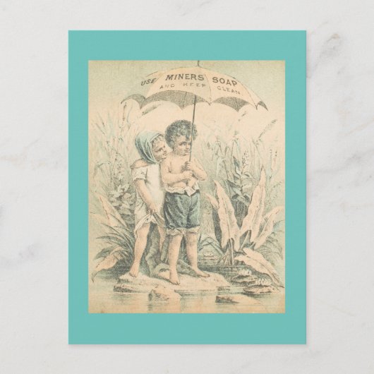 Miners zeep gebruiken briefkaart (Voorkant)