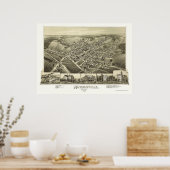 Minersville, PA Panoramic Map - 1889 Poster (Keuken)
