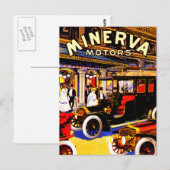 Minerva ~  Belgisch Automobiel AD Briefkaart (Voorkant / Achterkant)