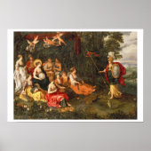 Minerva Bezoekend de Mens op het Mount Helicon Poster (Voorkant)