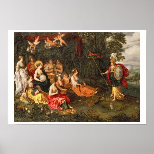 Minerva Bezoekend de Mens op het Mount Helicon Poster (Voorkant)