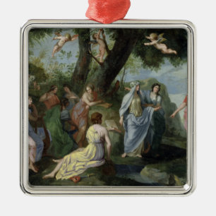 Minerva met Muses Metalen Ornament