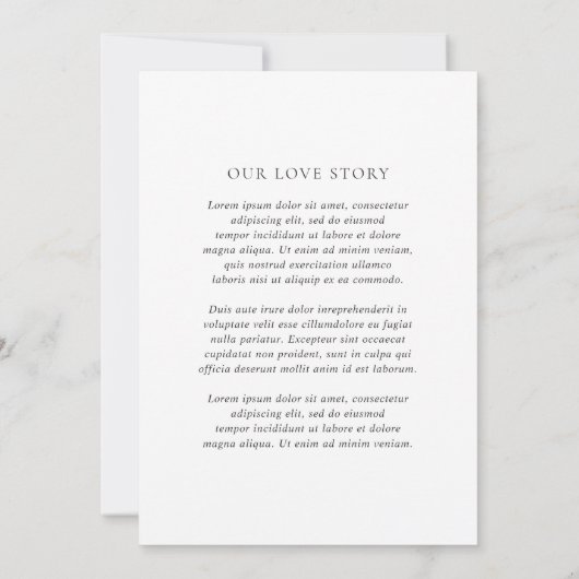 Minerva Modern Elegant Huwelijk Save The Date (Achterkant)