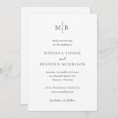 Minerva Modern Elegant Huwelijk Save The Date (Voorkant / Achterkant)