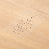 Minerva Modern Elegant Wedding Save the Date Acryl Uitnodigingen (Laagn)