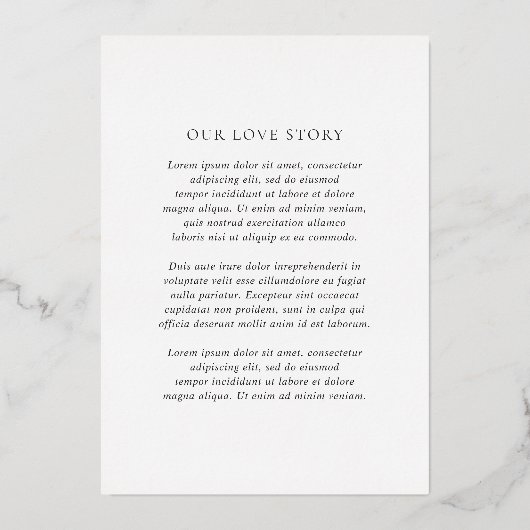 Minerva Modern Elegant Wedding Save the Date Folie Uitnodiging (Achterkant)