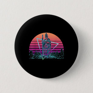 Minerva Romeinse Godin van Wijsheid en Oorlog Vapo Ronde Button 5,7 Cm