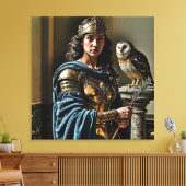 Minerva’s stille wake – Romeinse godin Canvas Afdruk (Insitu (Woonkamer))