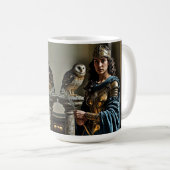 Minerva’s stille wake – Romeinse godin Koffiemok (Voorkant rechts)