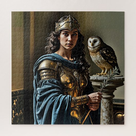 Minerva’s stille wake – Romeinse godin Legpuzzel (Verticaal)