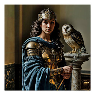 Minerva’s stille wake – Romeinse godin Perfect Poster