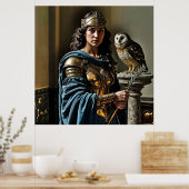 Minerva’s stille wake – Romeinse godin Poster (Keuken)