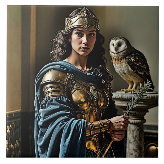 Minerva’s stille wake – Romeinse godin Tegeltje (Voorkant)