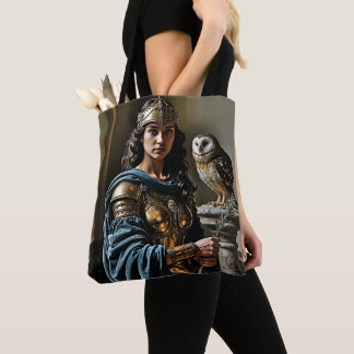 Minerva’s stille wake – Romeinse godin Tote Bag