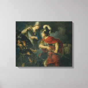 Minerva toont haar jaloezie in de gepolijste schil canvas afdruk