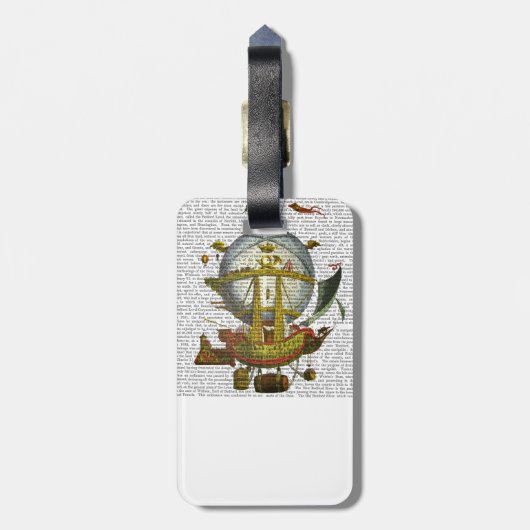 Minerve Hot Air-ballon Bagagelabel (Achterkant verticaal)