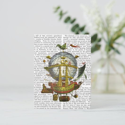 Minerve Hot Air-ballon Briefkaart (Staand voorkant)