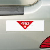 MINES SIGN | SIGNAGE | SYMBOOL BUMPERSTICKER (Op auto)
