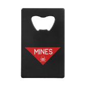 MINES SIGN | SIGNAGE | SYMBOOL CREDITKAART FLESSENOPENER (Achterkant)