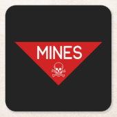 MINES SIGN | SIGNAGE | SYMBOOL KARTONNEN ONDERZETTERS (Voorkant)