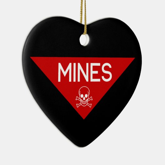 MINES SIGN | SIGNAGE | SYMBOOL KERAMISCH ORNAMENT (Rechts)