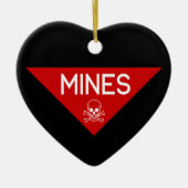 MINES SIGN | SIGNAGE | SYMBOOL KERAMISCH ORNAMENT (Voorkant)