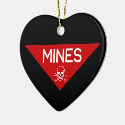 MINES SIGN | SIGNAGE | SYMBOOL KERAMISCH ORNAMENT (Links)