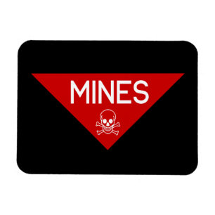 MINES SIGN   SIGNAGE   SYMBOOL MAGNEET