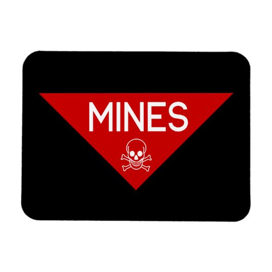 MINES SIGN | SIGNAGE | SYMBOOL MAGNEET (Horizontaal)