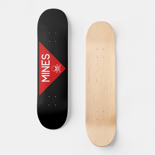 MINES SIGN | SIGNAGE | SYMBOOL PERSOONLIJK SKATEBOARD (Voorkant)