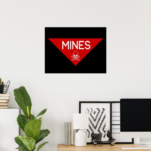 MINES SIGN | SIGNAGE | SYMBOOL POSTER (Thuiskantoor)