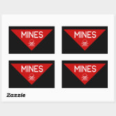 MINES SIGN | SIGNAGE | SYMBOOL RECHTHOEKIGE STICKER (Vel)