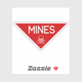 MINES SIGN | SIGNAGE | SYMBOOL STICKER (Vel)