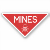 MINES SIGN | SIGNAGE | SYMBOOL STICKER (Voorkant)