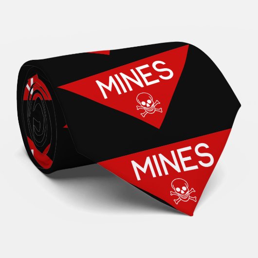 MINES SIGN | SIGNAGE | SYMBOOL STROPDAS (Opgerold)