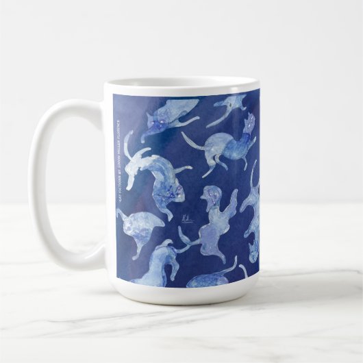 Ming Deep Blue Hemelse Katten Keramische Mok | Omg (Links)
