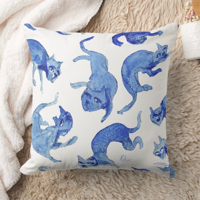 Ming Drijvende Katten Kussen 20" - Design A (Deken)