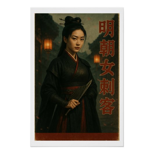 Ming-dynastie Assassin Retro Art Perfect Poster (Voorkant)
