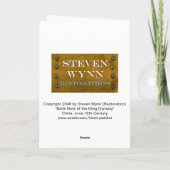 Ming-dynastie retro geldhouder Wenskaart Kaart (Achterkant)