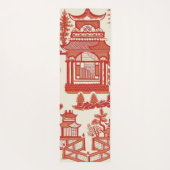 Ming Dynasty Rode Pagode Theetuin Yogamat (Achterkant)