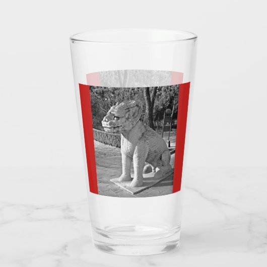 Ming Tombs Dragon B&W Glas (Achterkant)