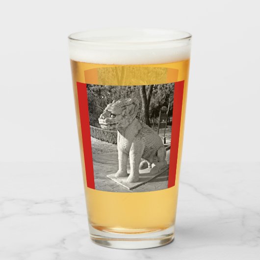 Ming Tombs Dragon B&W Glas (Voorkant gevuld)