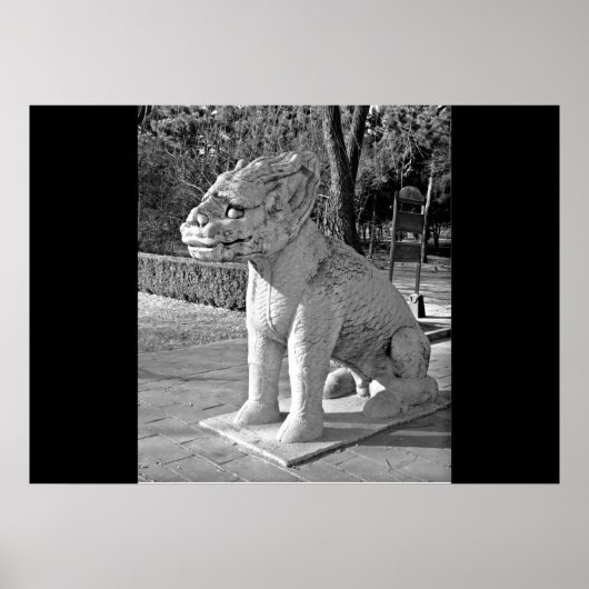 Ming Tombs Dragon B&W Poster (Voorkant)
