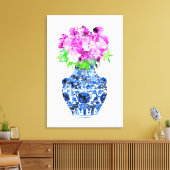 Ming Vase Canvas Afdruk (Insitu (Woonkamer))