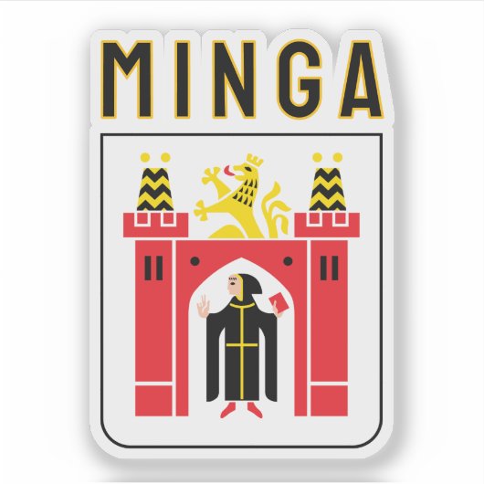 Minga coat of arms, Bavaria Sticker (Voorkant)