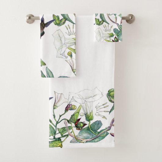 Mingbird Birds Morning Glory Flowers Towels Bad Handdoek (Insitu)